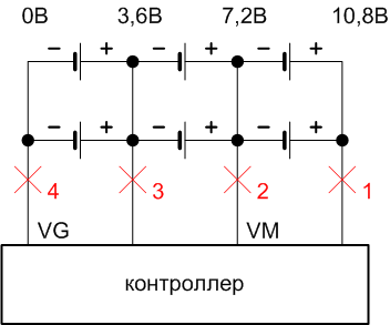 Схема аккумулятора ноутбука